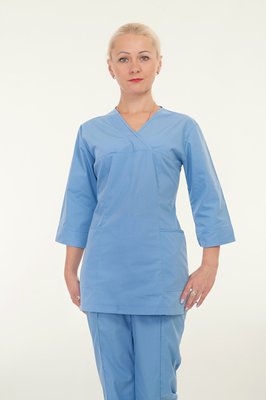 Медичний костюм жіночий "Health Life" батист блакитний 2219 3020059 фото