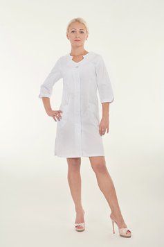 Медичний халат жіночий "Health Life" батист білий 2170 2170 фото