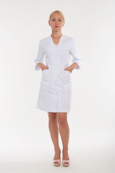 Медичний халат жіночий "Health Life" котон 3110 білий 3110 фото